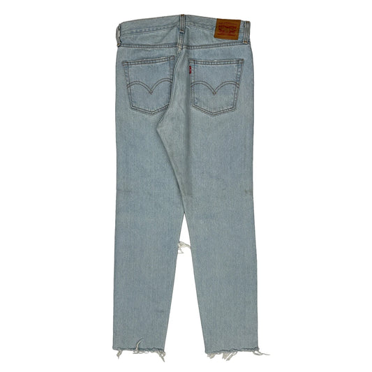 501 Levis Jeans - 30W UK 10 Light Wash Cotton