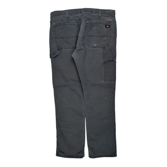 Dickies Carpenter Trousers - 36W 31L Grey Cotton Blend