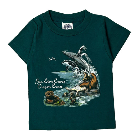 Age 2-4 Eagle Products Graphic T-Shirt - XS Green Cotton