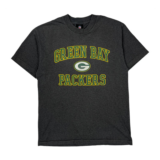 Green Bay Packers N.F.L. Team Apparel T-Shirt - Medium Grey Cotton
