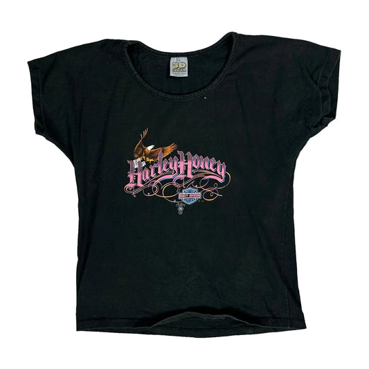 Vintage Harley Honey Harley Davidson Graphic T-Shirt - Small Black Cotton