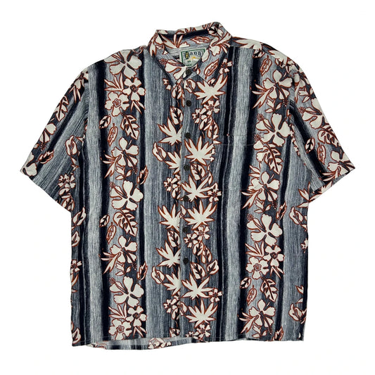 Hana Bay Floral Hawaiian Shirt - XL Multicoloured Viscose
