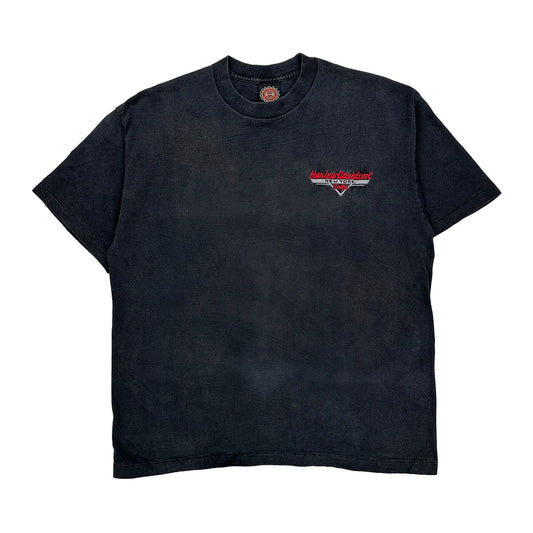 New York City Harley Davidson T-Shirt - Large Black Cotton