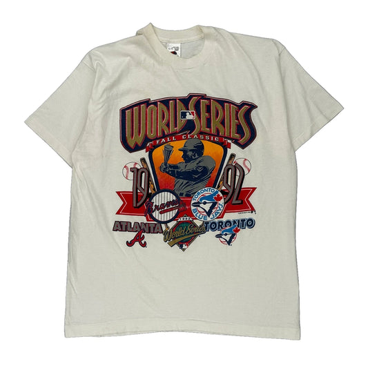 World Series 1992 Fruit Of The Loom Single Stitch T-Shirt - XL White Cotton