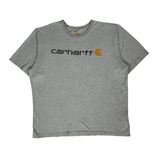 Carhartt Spellout T-Shirt - 2XL Grey Cotton