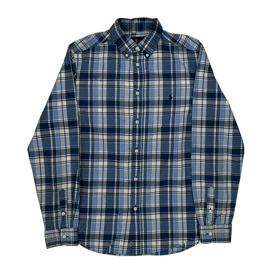 Ralph Lauren Checked Shirt - XL Blue Cotton