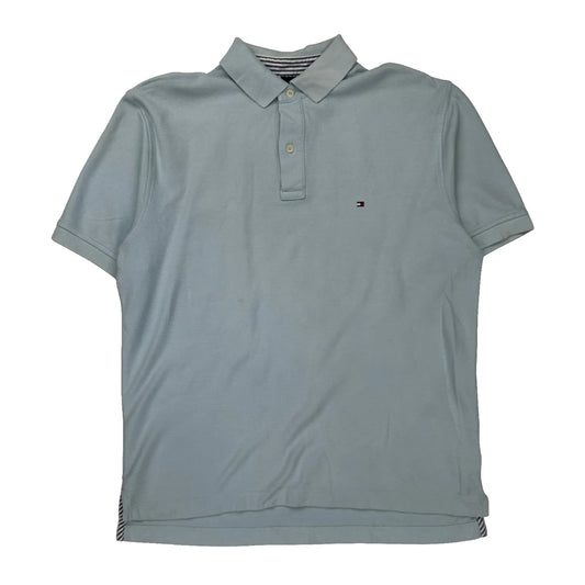Tommy Hilfiger Polo Shirt - Large Blue Cotton
