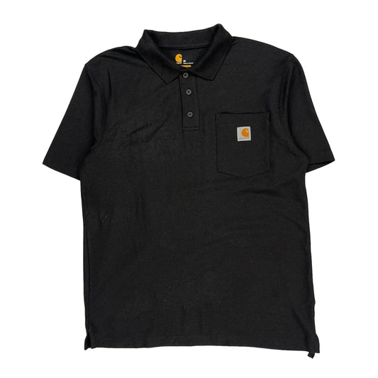 Carhartt Polo Shirt - Medium Black Cotton