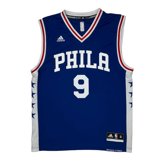 Philadelphia 76Ers Adidas Saric Jersey - Medium Blue Polyester