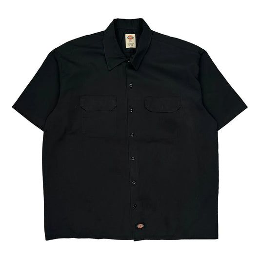 Dickies Short Sleeve Shirt - XL Black Polyester Blend