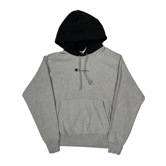 Vintage Reverse Weave Champion Hoodie - Medium Grey Cotton