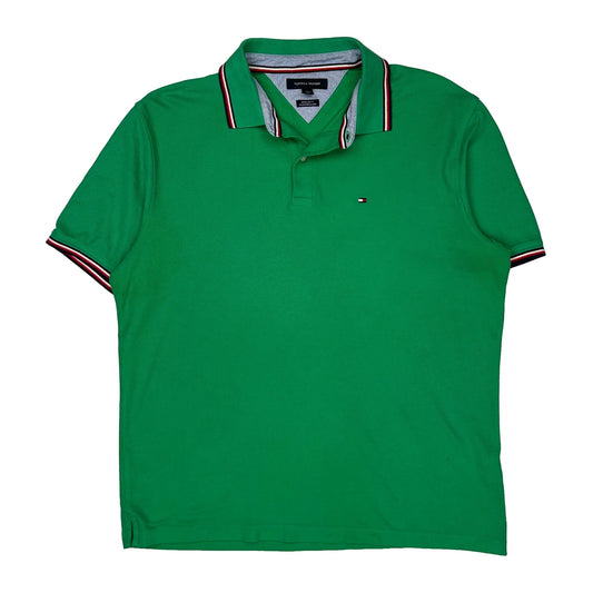 Vintage Tommy Hilfiger Polo Shirt - XL Green Cotton