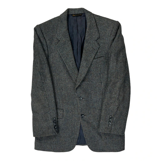 Made In USA Christian Dior Tweed Blazer - XS Grey Virgin Wool