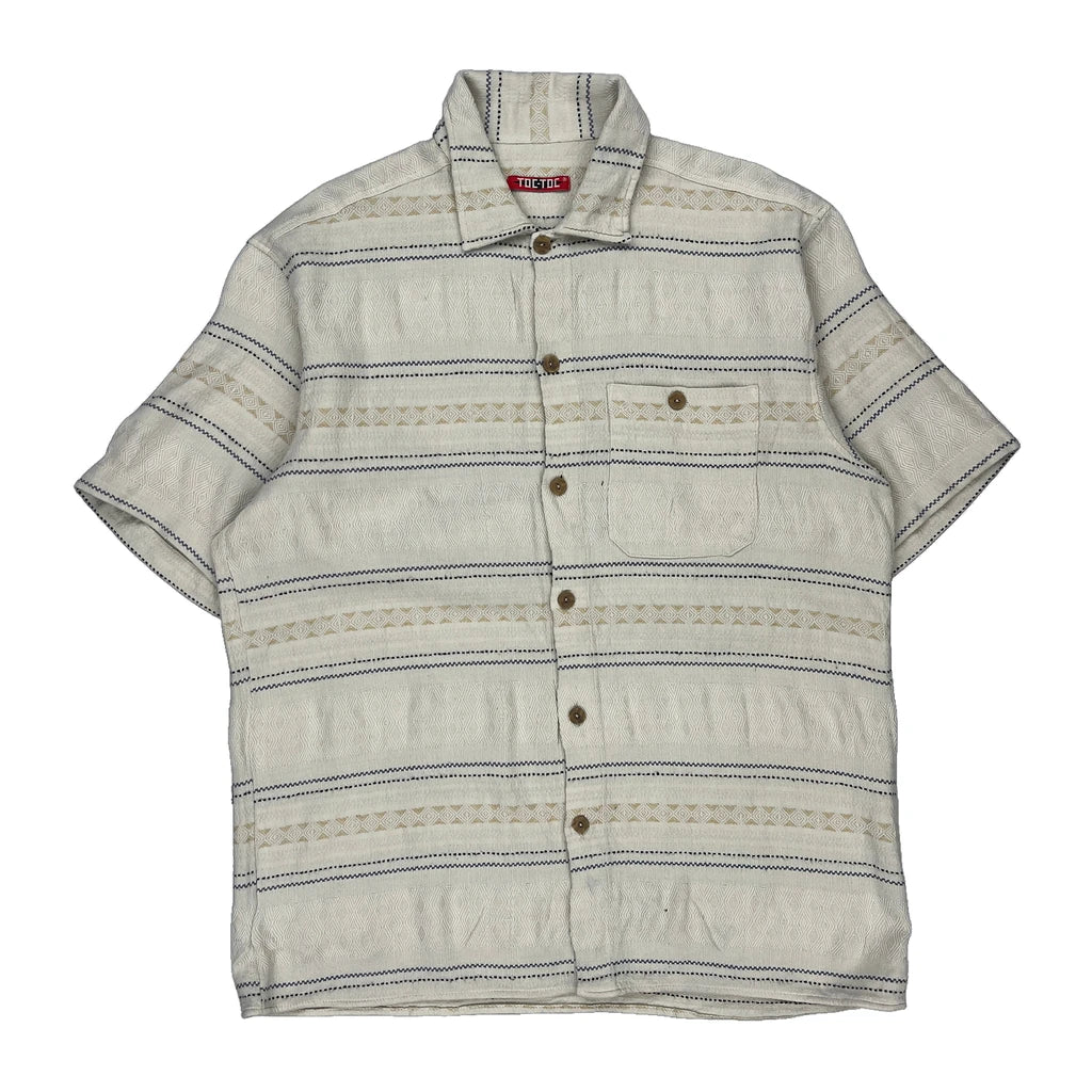 Solitude Short Sleeve Shirt - 2XL Cream Silk – Thrifted.com