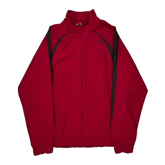 Reebok Track Jacket - Large Red Polyester