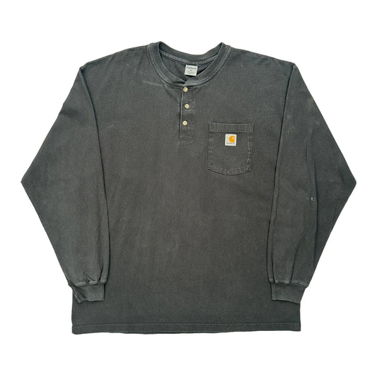 Carhartt Long Sleeve T-Shirt - XL Grey Cotton