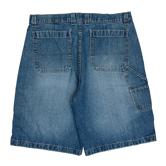 Arizona Jeans Baggy Carpenter Shorts - 36W 11L Blue Denim