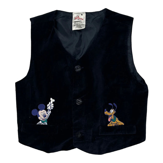 Vintage Age 2-3 Disney Waistcoat - XS Black Cotton