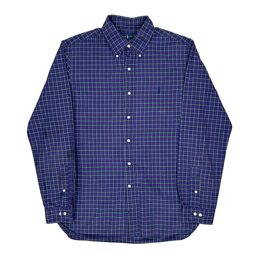 Ralph Lauren Checked Shirt - Large Blue Cotton