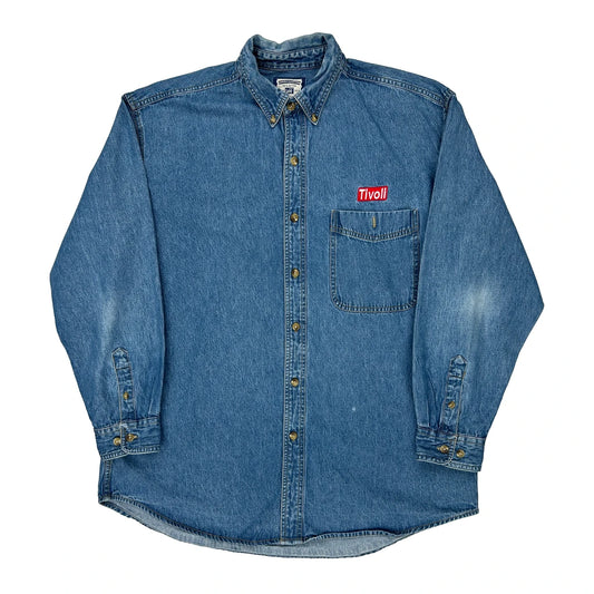 Lee Denim Shirt - Large Blue Cotton