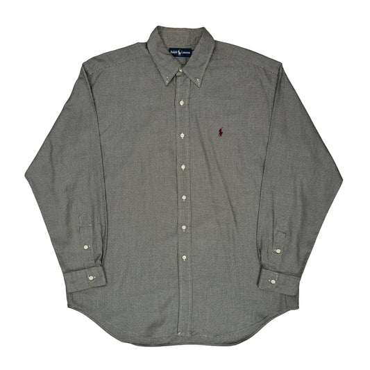 Ralph Lauren Checked Shirt - Large Black Cotton