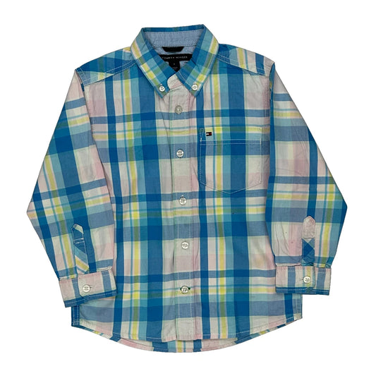 Age 4 Tommy Hilfiger Checked Shirt - Small Multicoloured Cotton