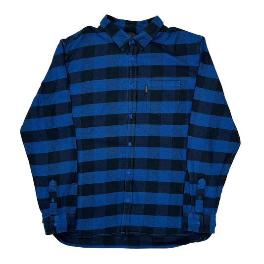 Oakley Checked Flannel Shirt - XL Blue Cotton