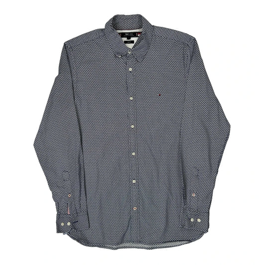 Tommy Hilfiger Slim Fit Shirt - Large Blue Cotton