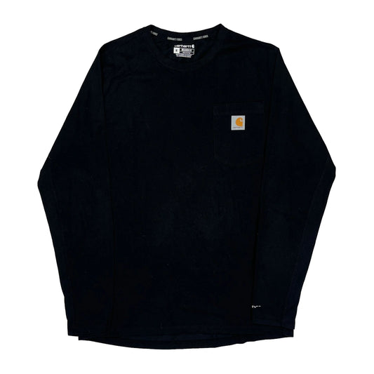 Vintage Carhartt Long Sleeve T-Shirt - Medium Black Cotton