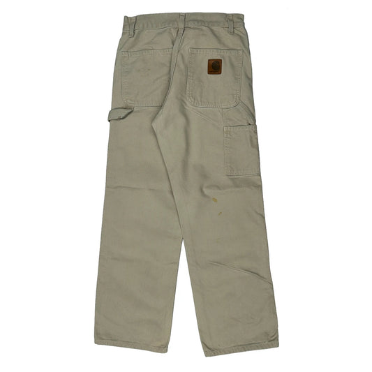 Carhartt Carpenter Trousers - 28W 29L Beige Cotton