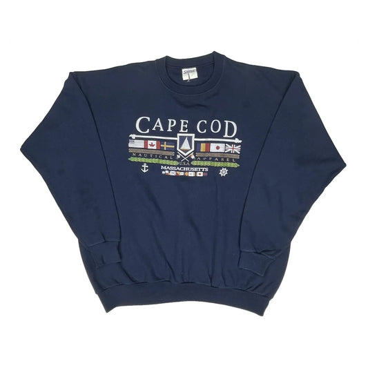 Vintage Santee Graphic Sweatshirt - 2XL Navy Cotton