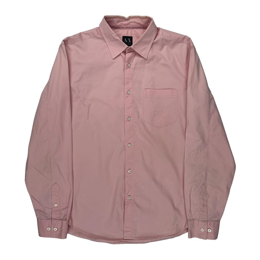 Armani Exchange Shirt - Large Pink Cotton