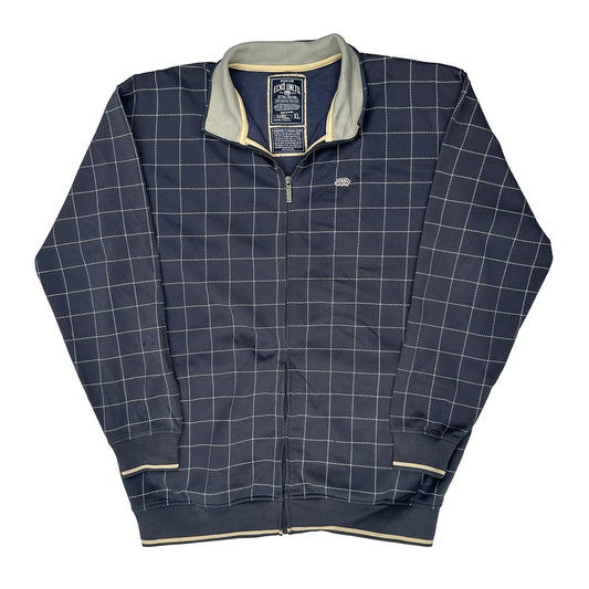 Ecko Unltd Checked Track Jacket - XL Navy Cotton