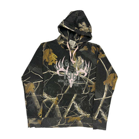World'S Foremost Outfitter Cabelas Camo Hoodie - Large Green Cotton Blend