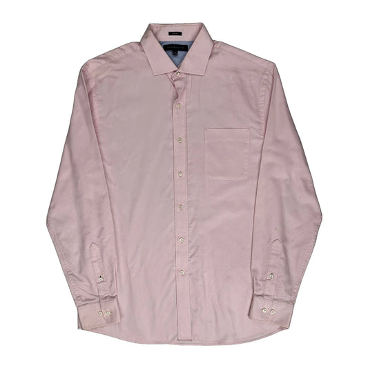Tommy Hilfiger Slim Fit Shirt - Large Pink Cotton
