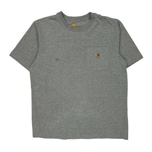 Renton Carhartt T-Shirt - Large Grey Cotton