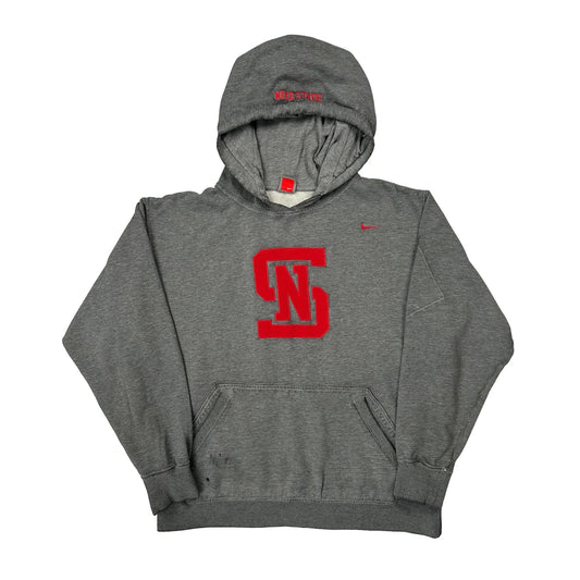 Nike College Hoodie - Large Grey Cotton
