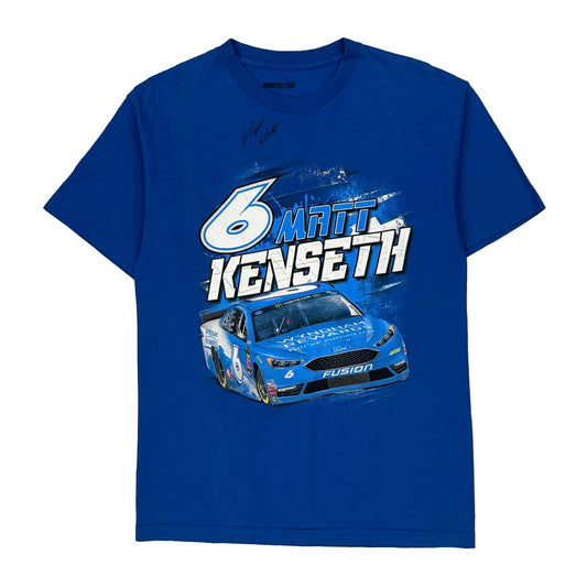 Roush Fenway Racing Nascar Graphic T-Shirt - Medium Blue Cotton