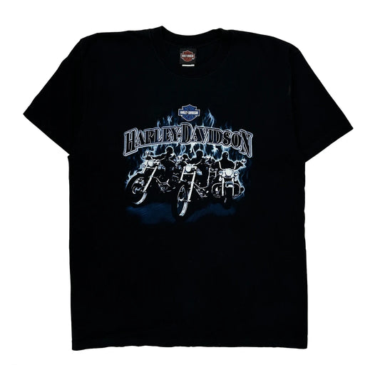 Motorcycles Harley Davidson Graphic T-Shirt - XL Black Cotton