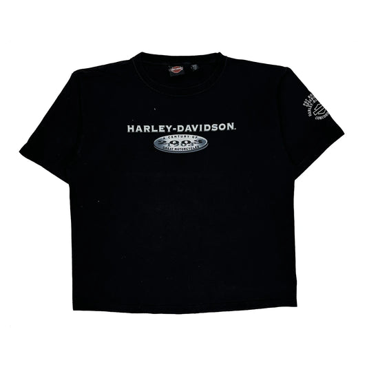 Harley Davidson Graphic T-Shirt - XL Black Cotton