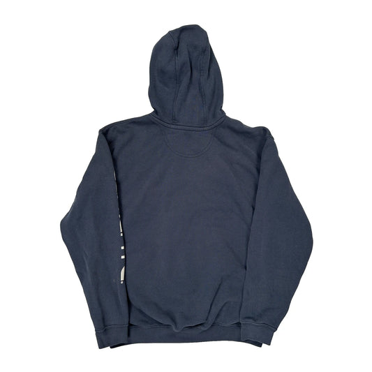 Carhartt Spellout Hoodie - Large Navy Cotton