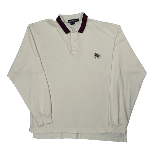 Nautica Polo Shirt - XL Cream Cotton