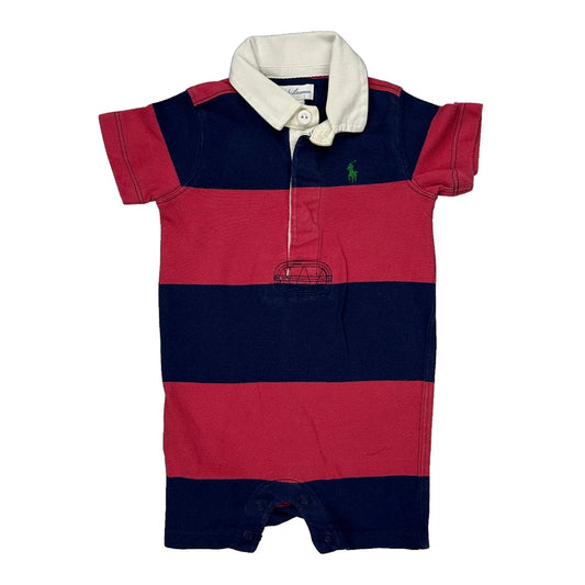 6 Months Ralph Lauren Striped Top - 3XS Block Colour Cotton