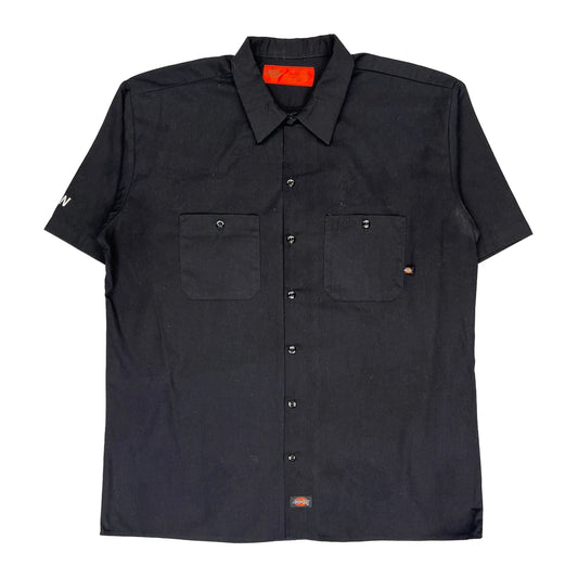 Vintage Dickies Short Sleeve Shirt - XL Black Polyester Blend