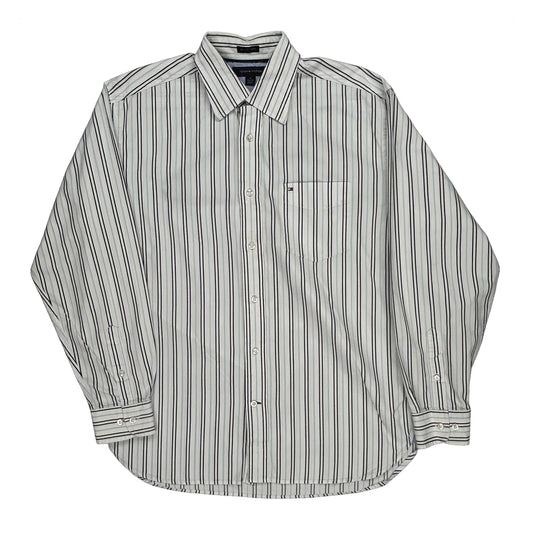 Tommy Hilfiger Striped Shirt - Medium Blue Cotton