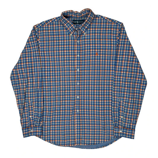 Ralph Lauren Checked Shirt - 2XL Blue Cotton