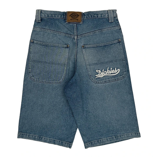 Dickies Baggy Denim Shorts - 32W 11L Blue Denim