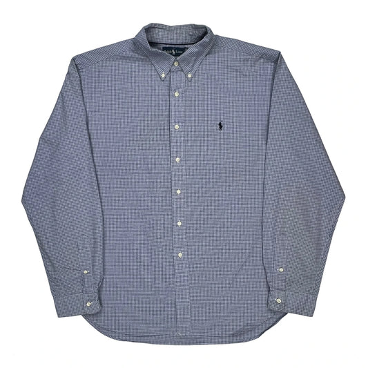 Vintage Ralph Lauren Checked Shirt - 2XL Blue Cotton