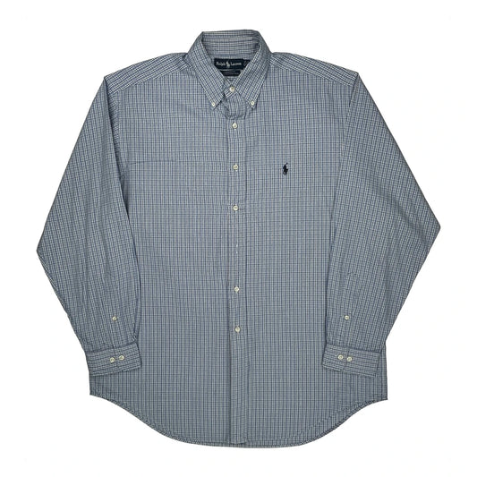 Yarmouth Ralph Lauren Checked Shirt - Large Blue Cotton
