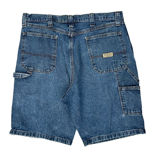 Wrangler Carpenter Shorts - 36W 10L Blue Cotton